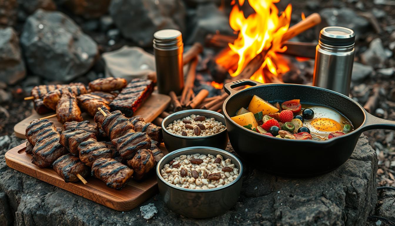 high protein camping meals