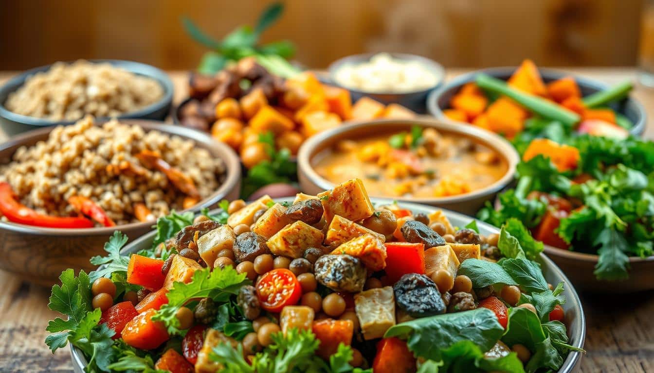 high protein vegetarian lunch